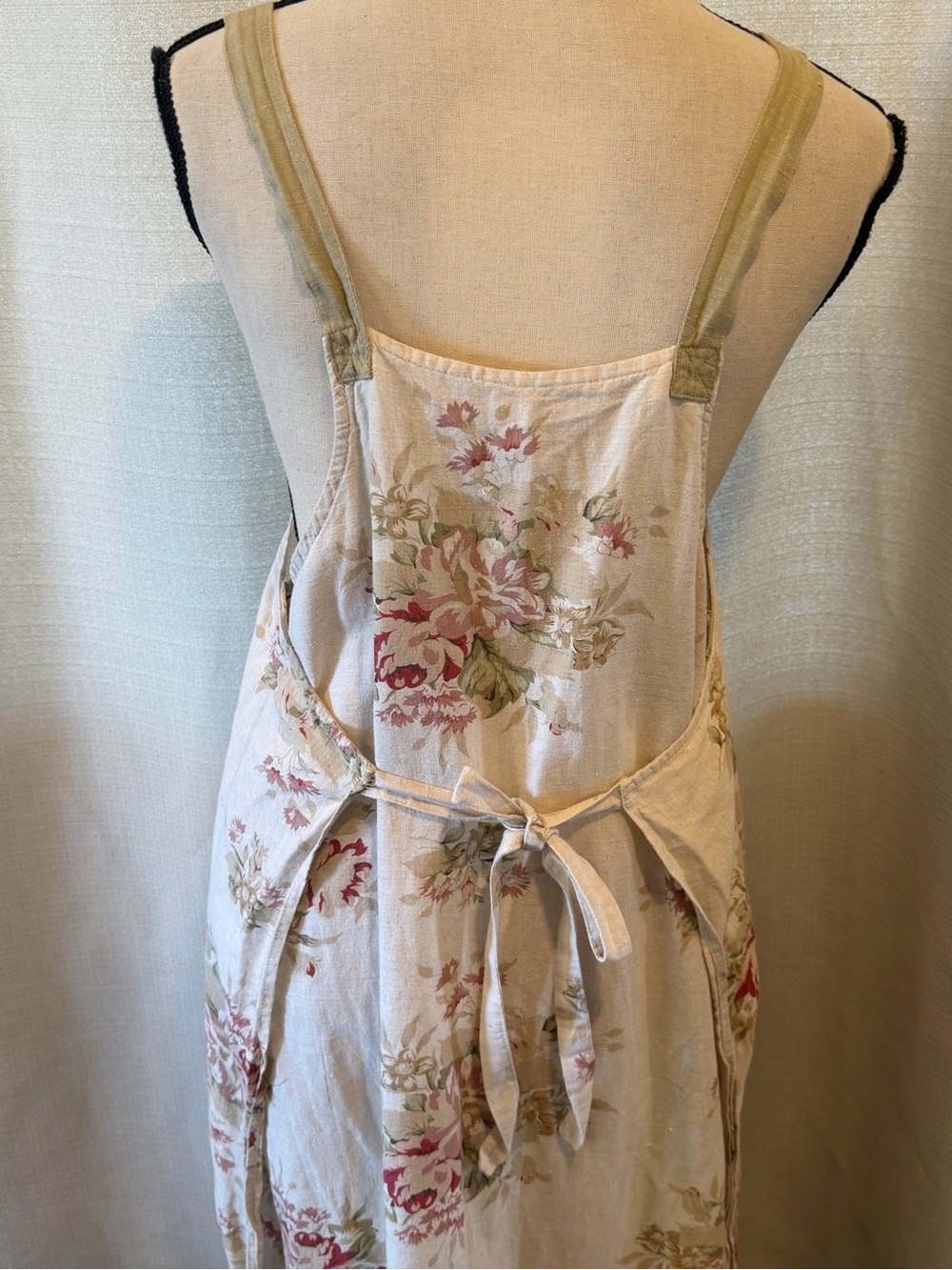 Smith & Hawken Floral Linen-Cotton Cottagecore Maxi Dress Vintage 90s USA Sz S - Picture 5 of 7